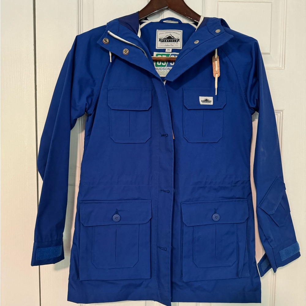 Penfield Size XS Blue Canvas Hudson Wax 65/35  Raincoat